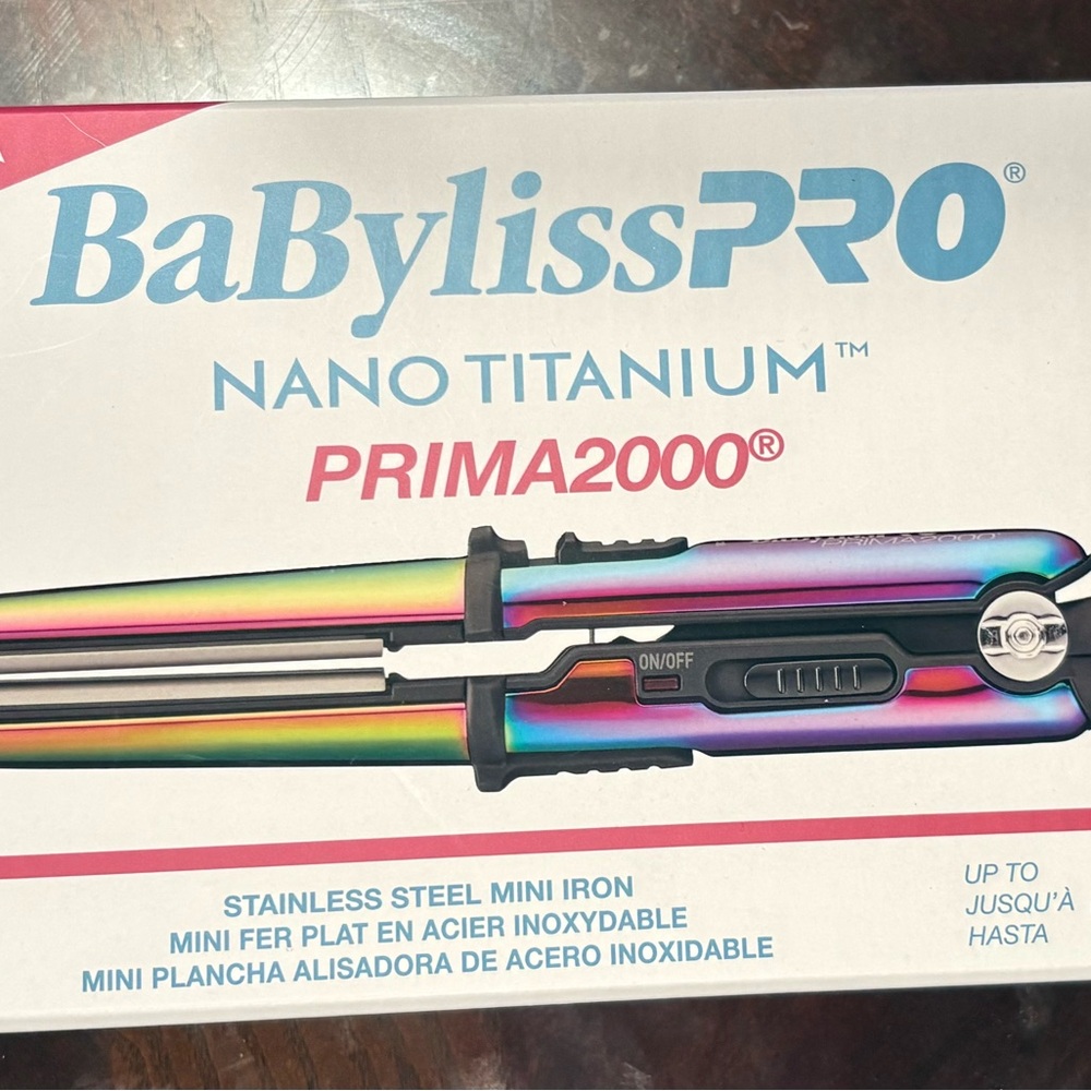BaBylissPRO Prima2000 Nano Titanium Mini Iron - Rainbow